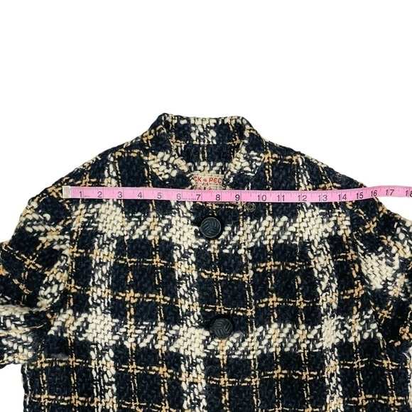 Vintage Peck & Peck Women’s Scottish Fabric Heavyweight Tweed Button Down Coat - Picture 15 of 16